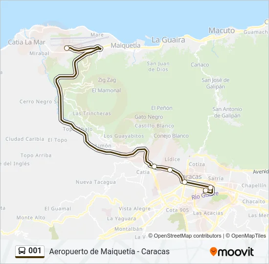 001 Bus Line Map