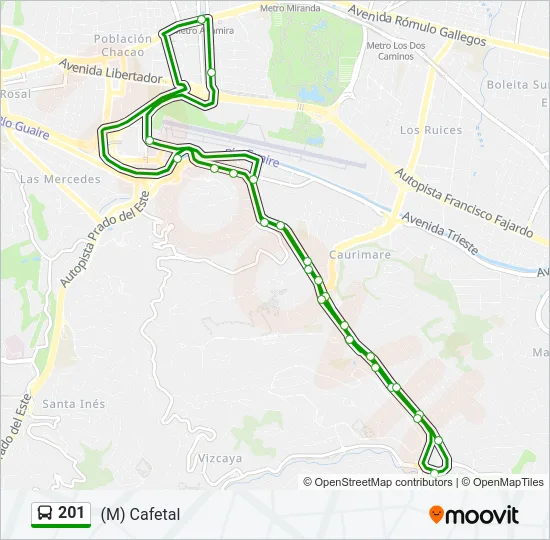 201 Bus Line Map