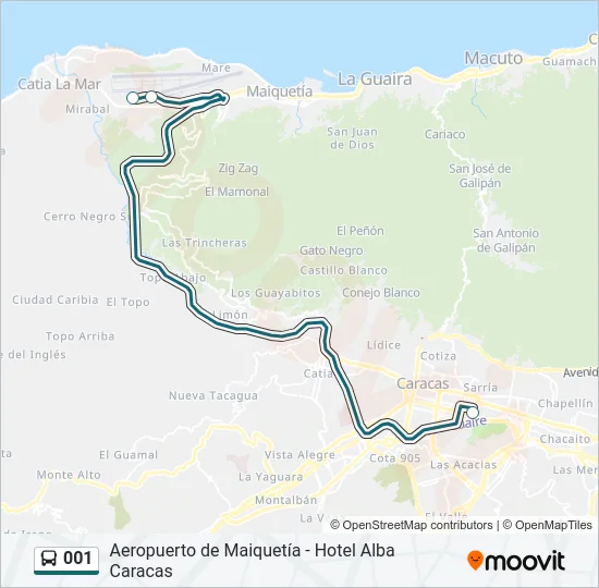 001 Bus Line Map