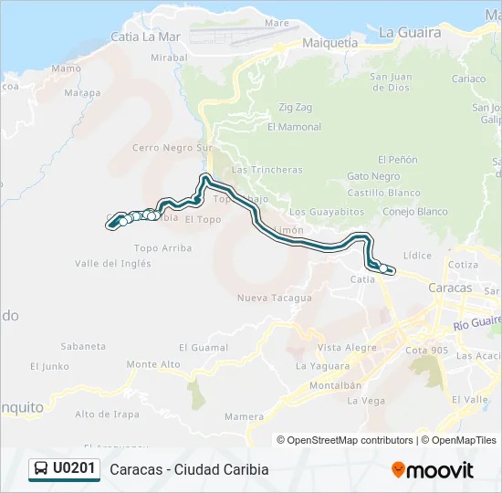 U0201 Bus Line Map