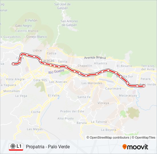 L1 metro Line Map