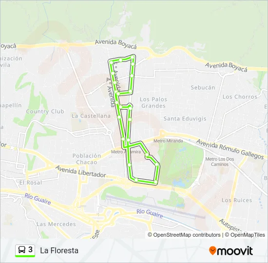 3 Bus Line Map