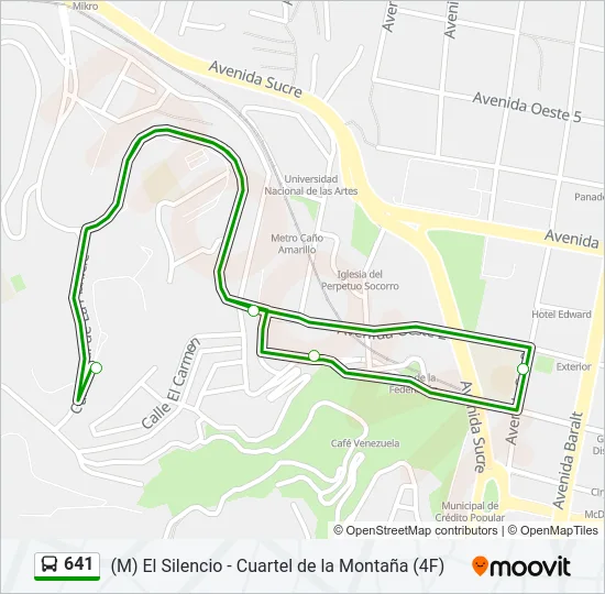 641 Bus Line Map