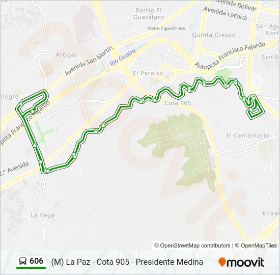 606 Bus Line Map
