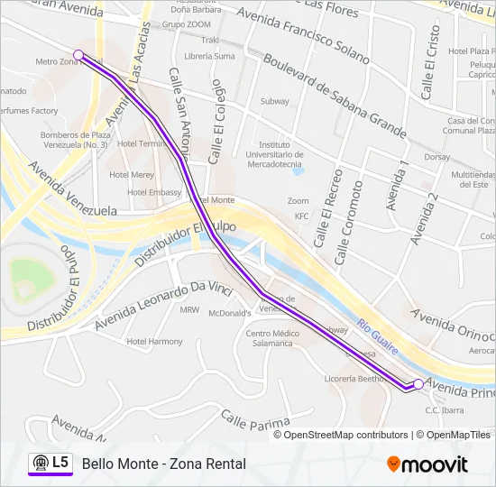 L5 Metro Line Map
