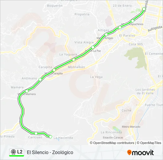 L2 Metro Line Map