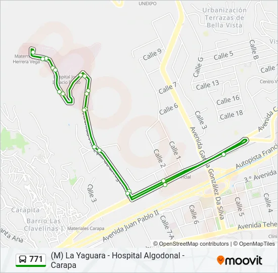 771 Bus Line Map