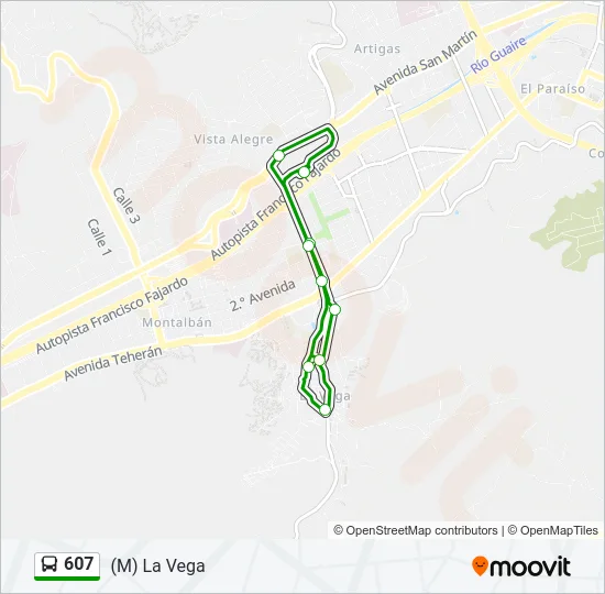 607 Bus Line Map