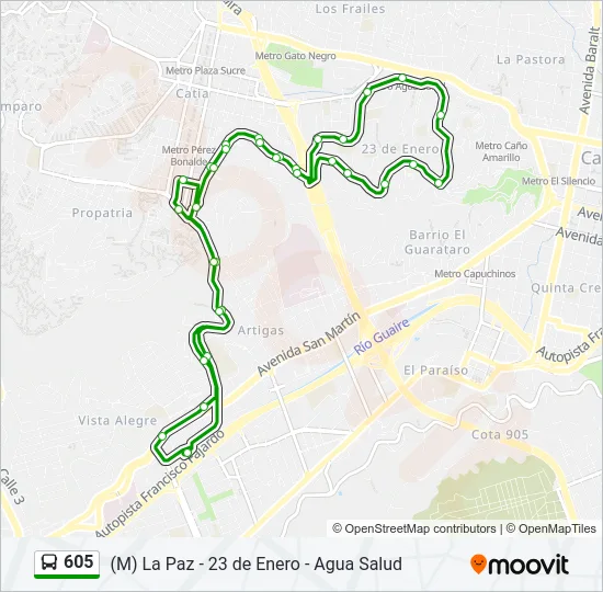 605 Bus Line Map