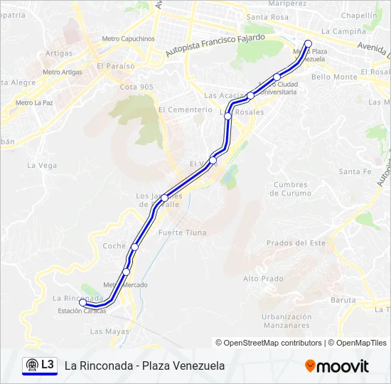 L3 Metro Line Map