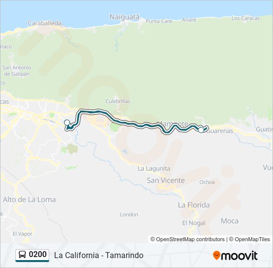 0200 bus Line Map
