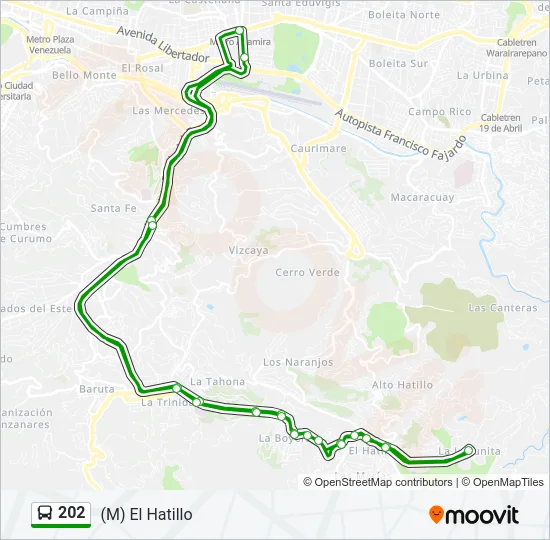 202 Bus Line Map