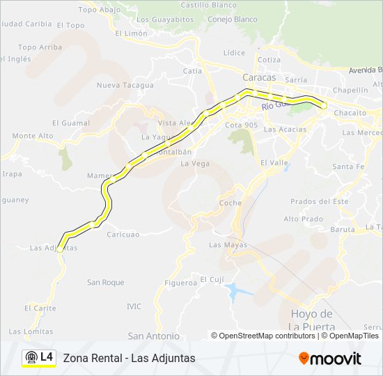 Mapa de L4 de metro