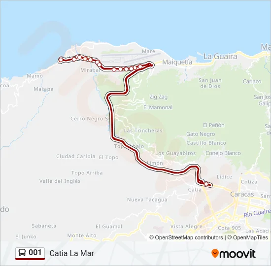001 Bus Line Map
