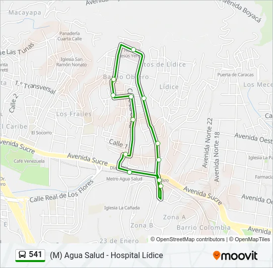 541 Bus Line Map