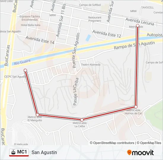 MC1 Gondola Line Map