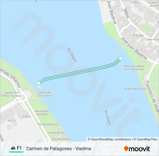 F1 Ferry Line Map
