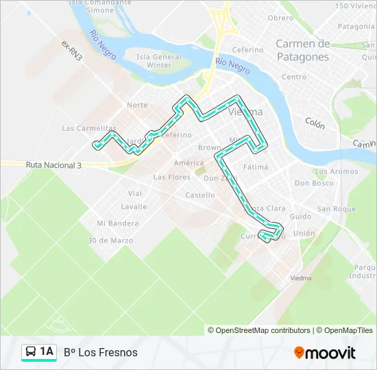 1A Bus Line Map
