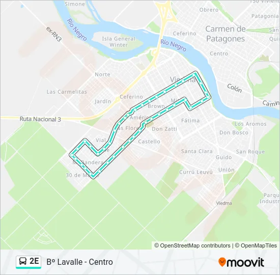 2E Bus Line Map