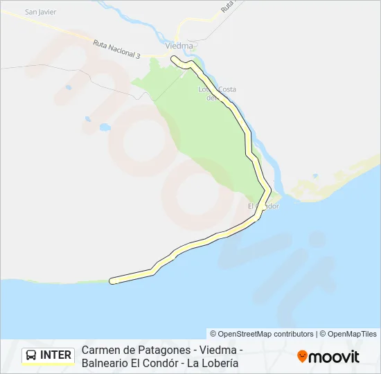 INTER Bus Line Map