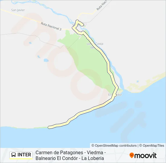 INTER Bus Line Map