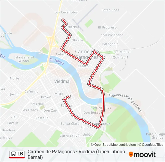LB Bus Line Map