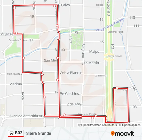 B02 Bus Line Map