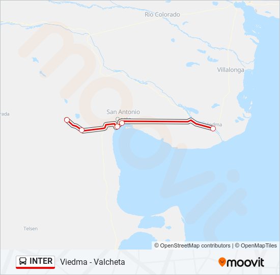 INTER bus Line Map