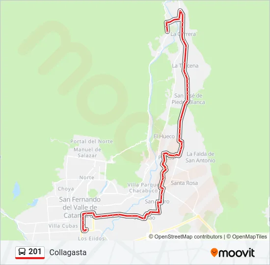201 Bus Line Map