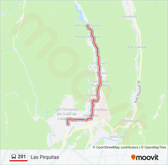 201 Bus Line Map