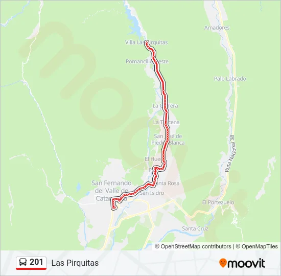 201 Bus Line Map