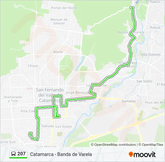 207 Bus Line Map