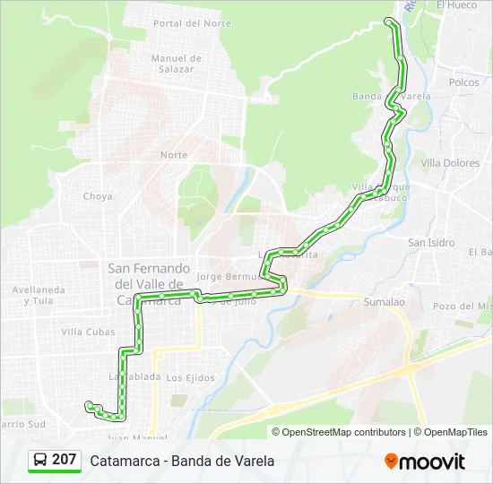 207 Bus Line Map