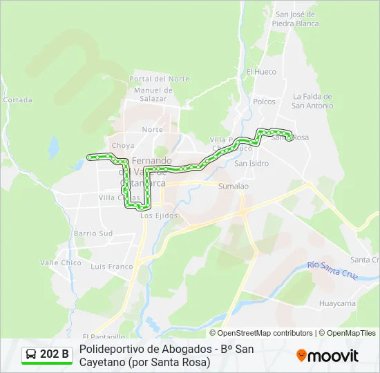 202 B Bus Line Map