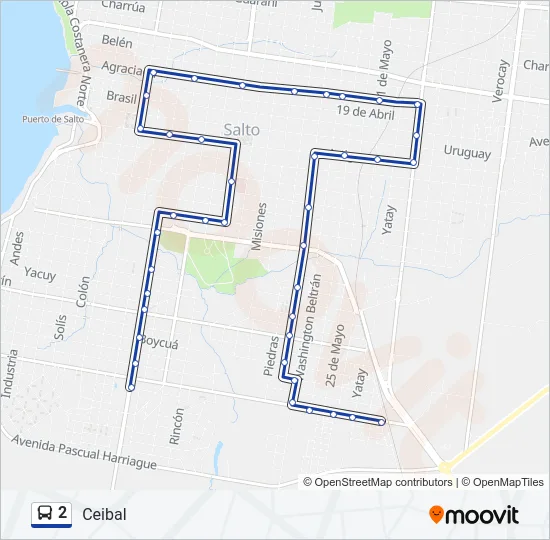 2 Bus Line Map
