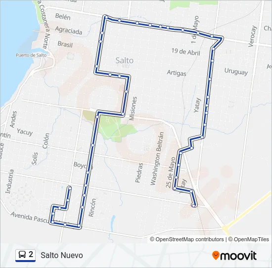 2 Bus Line Map