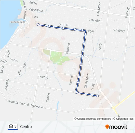 3 Bus Line Map