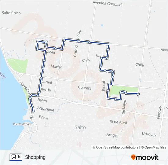 6 Bus Line Map