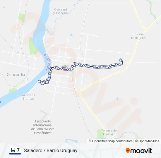 7 Bus Line Map