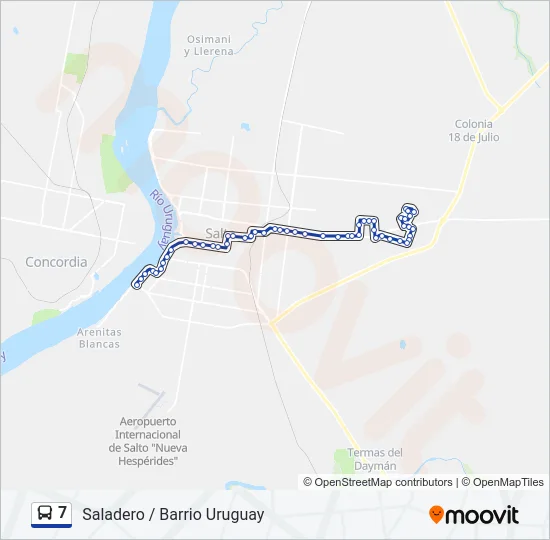 7 Bus Line Map