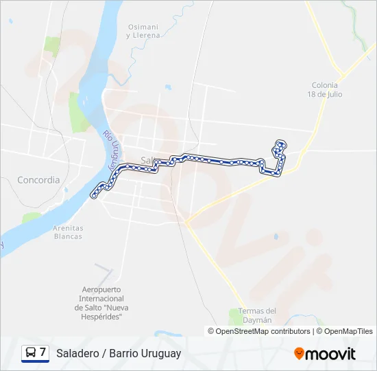 7 Bus Line Map