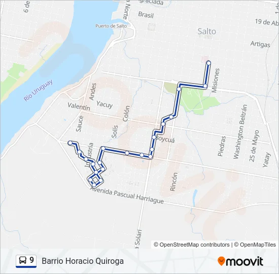 9 Bus Line Map