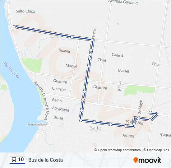 10 Bus Line Map