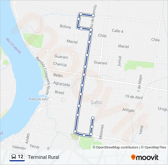 12 Bus Line Map