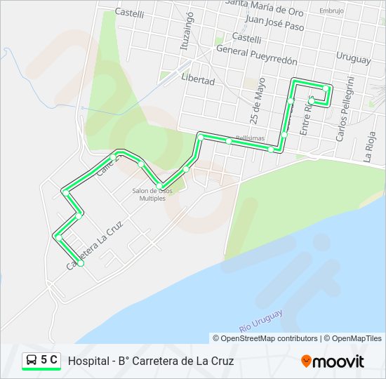 5 C Bus Line Map