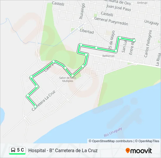 5 C Bus Line Map