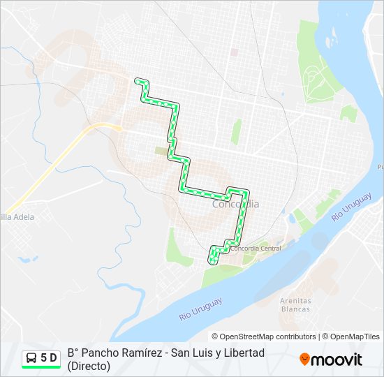 5 D Bus Line Map