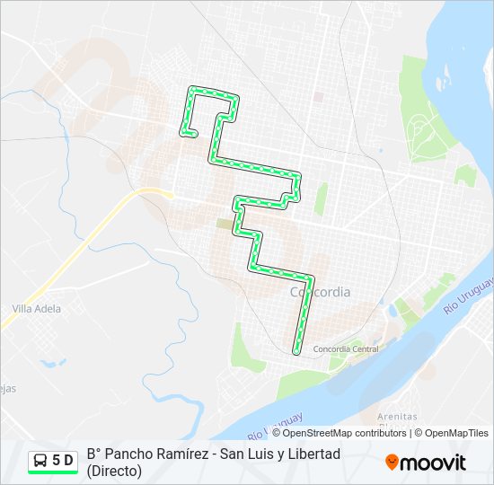 5 D Bus Line Map