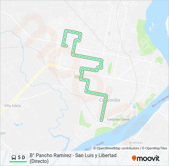 5 D Bus Line Map