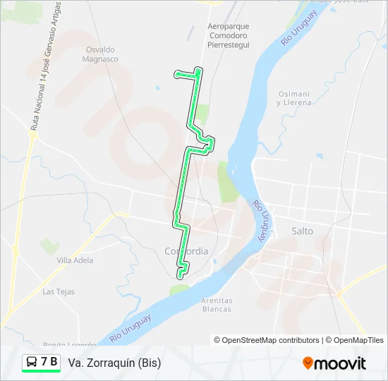 7 B Bus Line Map